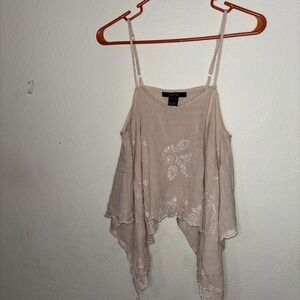 Paper Tee Boho Pink Crop Top Size Medium